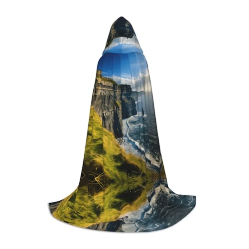 GUOLGP Irland Outdoors County Clare The Cliffs Print Halloween Hooded Cloak Men Women Teens Wizard Robe For Christmas Costume Carnival GUOLGP Irland Outdoors County Clare The Cliffs Print Halloween Hooded Cloak Men Women Teens Wizard Robe For Christmas Costume Carnival von GUOLGP