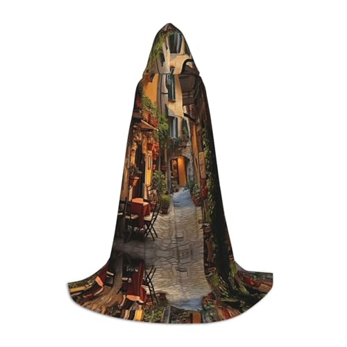 GUOLGP Italienischer Halloween-Kapuzenumhang mit altem Straßendruck, für Herren, Damen, Teenager, Zauberer, Robe für Weihnachten, Kostüm, Karneval GUOLGP Italienischer Halloween-Kapuzenumhang mit altem Straßendruck, für Herren, Damen, Teenager, Zauberer, Robe für Weihnachten, Kostüm, Karneval von GUOLGP