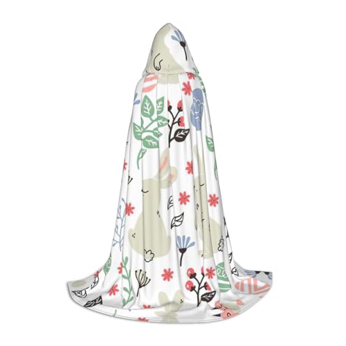 GUOLGP Kapuzenumhang mit Blumen, Hasen und Vögeln, für Herren, Damen, Teenager, Zauberer, Robe für Weihnachten, Kostüm, Karneval GUOLGP Kapuzenumhang mit Blumen, Hasen und Vögeln, für Herren, Damen, Teenager, Zauberer, Robe für Weihnachten, Kostüm, Karneval von GUOLGP