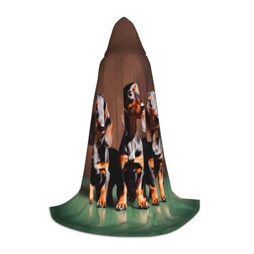 GUOLGP Kapuzenumhang mit Dackel-Motiv und Weiner-Hunde-Aufdruck, für Herren, Damen, Teenager, Zauberer, Robe für Weihnachten, Kostüm, Karneval GUOLGP Kapuzenumhang mit Dackel-Motiv und Weiner-Hunde-Aufdruck, für Herren, Damen, Teenager, Zauberer, Robe für Weihnachten, Kostüm, Karneval von GUOLGP