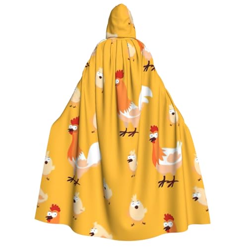 GUOLGP Kapuzenumhang mit Huhn-Motiv, für Damen und Herren, für Halloween, Weihnachten, Karneval, Mottopartys GUOLGP Kapuzenumhang mit Huhn-Motiv, für Damen und Herren, für Halloween, Weihnachten, Karneval, Mottopartys von GUOLGP