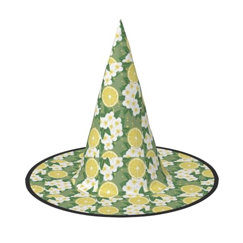 GUOLGP Lustiger Halloween-Hexenhut mit frischem Zitronen-Druck, für Partys, Karneval und Cosplay, leicht, faltbar GUOLGP Lustiger Halloween-Hexenhut mit frischem Zitronen-Druck, für Partys, Karneval und Cosplay, leicht, faltbar von GUOLGP