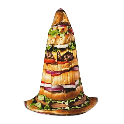 GUOLGP Lustiger Halloween-Kapuzenumhang mit Lebensmittelmuster, für Herren, Damen, Teenager, Zauberer, Robe für Weihnachten, Kostüm, Karneval GUOLGP Lustiger Halloween-Kapuzenumhang mit Lebensmittelmuster, für Herren, Damen, Teenager, Zauberer, Robe für Weihnachten, Kostüm, Karneval von GUOLGP