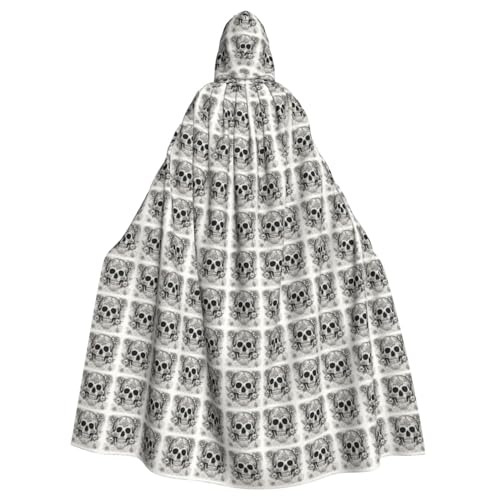 GUOLGP Mexikanischer Totenkopf-Druck, Halloween-Kapuzenumhang, Kostüm für Erwachsene und Kinder, für Cosplay-Partys und Festivals GUOLGP Mexikanischer Totenkopf-Druck, Halloween-Kapuzenumhang, Kostüm für Erwachsene und Kinder, für Cosplay-Partys und Festivals von GUOLGP