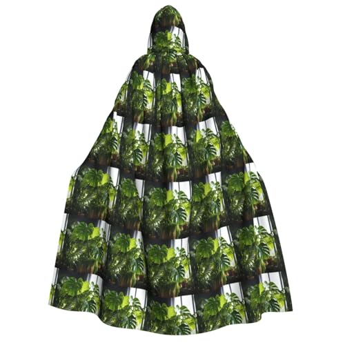 GUOLGP Monstera Deliciosa Umhang mit Kapuze für Damen und Herren, mit Bananenpalmenaufdruck, für Halloween, Weihnachten, Karneval, Mottopartys GUOLGP Monstera Deliciosa Umhang mit Kapuze für Damen und Herren, mit Bananenpalmenaufdruck, für Halloween, Weihnachten, Karneval, Mottopartys von GUOLGP