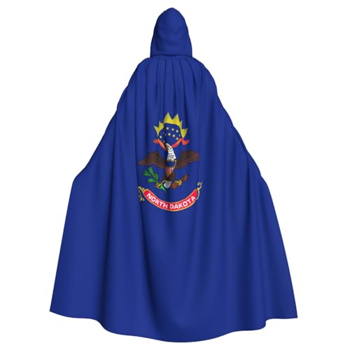GUOLGP North Dakota State Flag Print Halloween Hooded Cloak Costume For Adults Kids For Cosplay Parties And Festivals von GUOLGP