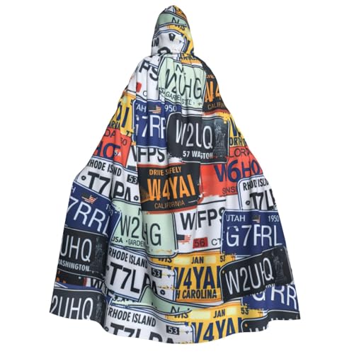 GUOLGP Nummernschild-Druck für Damen und Herren, Kapuzenumhang für Halloween, Weihnachten, Karneval, Mottopartys GUOLGP Nummernschild-Druck für Damen und Herren, Kapuzenumhang für Halloween, Weihnachten, Karneval, Mottopartys von GUOLGP