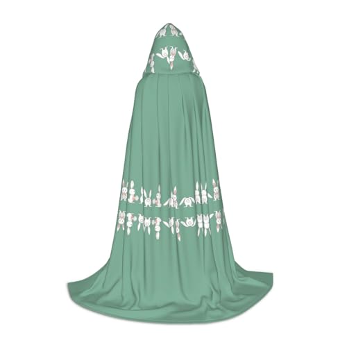 GUOLGP Osterhasen-Aufdruck, Halloween-Kapuzenumhang, Herren, Damen, Teenager, Zauberer, Robe für Weihnachten, Kostüm, Karneval GUOLGP Osterhasen-Aufdruck, Halloween-Kapuzenumhang, Herren, Damen, Teenager, Zauberer, Robe für Weihnachten, Kostüm, Karneval von GUOLGP