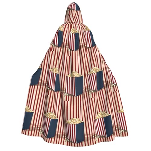GUOLGP Popcorn-Druck für Damen und Herren, Kapuzenumhang für Halloween, Weihnachten, Karneval, Mottopartys GUOLGP Popcorn-Druck für Damen und Herren, Kapuzenumhang für Halloween, Weihnachten, Karneval, Mottopartys von GUOLGP