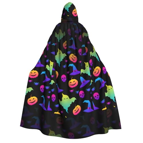 GUOLGP Regenbogen-Hexenhut für Halloween, Geist, Spinnen, Druck für Männer und Frauen, Erwachsene, Kapuzenumhang für Halloween, Weihnachten, Karneval, Themenpartys GUOLGP Regenbogen-Hexenhut für Halloween, Geist, Spinnen, Druck für Männer und Frauen, Erwachsene, Kapuzenumhang für Halloween, Weihnachten, Karneval, Themenpartys von GUOLGP