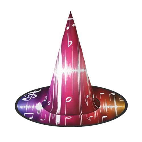 GUOLGP Stilvoller Halloween-Hexenhut mit Musikdruck, für Partys, Karneval und Cosplay, leicht, faltbar GUOLGP Stilvoller Halloween-Hexenhut mit Musikdruck, für Partys, Karneval und Cosplay, leicht, faltbar von GUOLGP