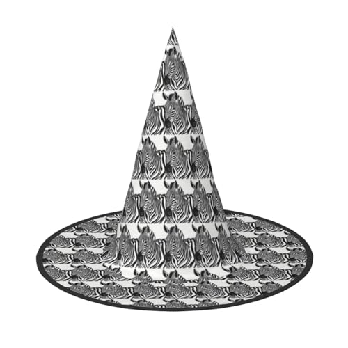 GUOLGP Stilvoller Halloween-Hexenhut mit Zebra-Druck, für Partys, Karneval und Cosplay, leicht, faltbar GUOLGP Stilvoller Halloween-Hexenhut mit Zebra-Druck, für Partys, Karneval und Cosplay, leicht, faltbar von GUOLGP