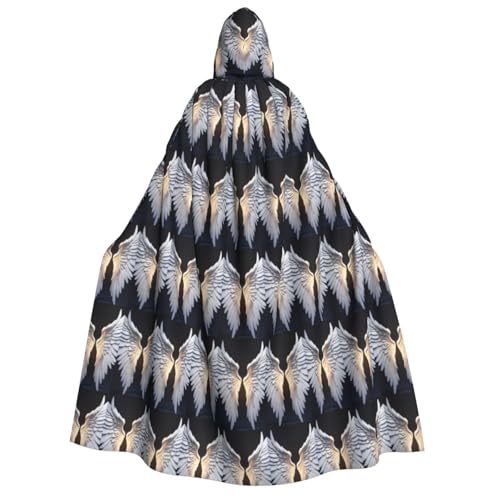 GUOLGP Umhang mit Engelsflügel-Aufdruck, für Damen und Herren, mit Kapuze, für Halloween, Weihnachten, Karneval, Mottopartys GUOLGP Umhang mit Engelsflügel-Aufdruck, für Damen und Herren, mit Kapuze, für Halloween, Weihnachten, Karneval, Mottopartys von GUOLGP