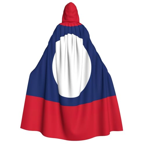 GUOLGP Umhang mit Kapuze für Damen und Herren, Motiv: Flagge von Laos, für Halloween, Weihnachten, Karneval, Mottopartys GUOLGP Umhang mit Kapuze für Damen und Herren, Motiv: Flagge von Laos, für Halloween, Weihnachten, Karneval, Mottopartys von GUOLGP