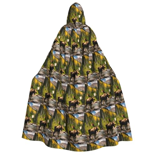 GUOLGP Umhang mit Kapuze für Damen und Herren, Motiv: Hirsch, Bär, Elch, für Halloween, Weihnachten, Karneval, Mottopartys GUOLGP Umhang mit Kapuze für Damen und Herren, Motiv: Hirsch, Bär, Elch, für Halloween, Weihnachten, Karneval, Mottopartys von GUOLGP