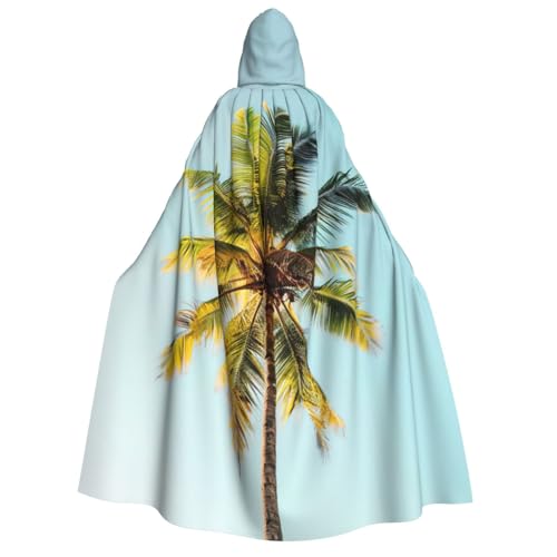GUOLGP Umhang mit Kapuze für Damen und Herren, Palmenaufdruck, für Halloween, Weihnachten, Karneval, Mottopartys GUOLGP Umhang mit Kapuze für Damen und Herren, Palmenaufdruck, für Halloween, Weihnachten, Karneval, Mottopartys von GUOLGP