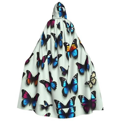 GUOLGP Umhang mit Kapuze für Damen und Herren, Schmetterlings- und Cello-Druck, für Halloween, Weihnachten, Karneval, Mottopartys GUOLGP Umhang mit Kapuze für Damen und Herren, Schmetterlings- und Cello-Druck, für Halloween, Weihnachten, Karneval, Mottopartys von GUOLGP