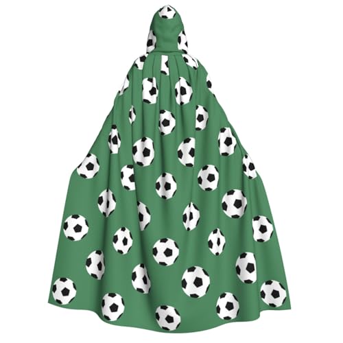 GUOLGP Umhang mit Kapuze für Damen und Herren, mit Fußballdruck, für Halloween, Weihnachten, Karneval, Mottopartys GUOLGP Umhang mit Kapuze für Damen und Herren, mit Fußballdruck, für Halloween, Weihnachten, Karneval, Mottopartys von GUOLGP