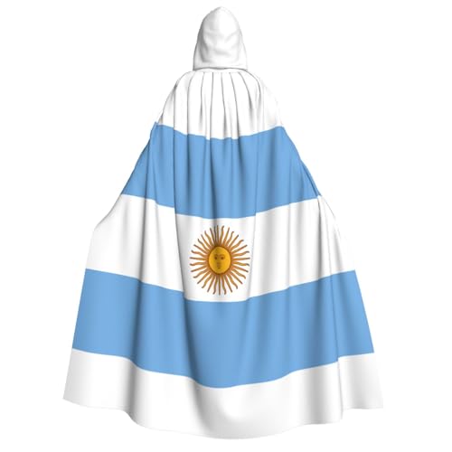 GUOLGP Umhang mit argentinischer Flagge, für Damen und Herren, mit Kapuze, für Halloween, Weihnachten, Karneval, Mottopartys von GUOLGP