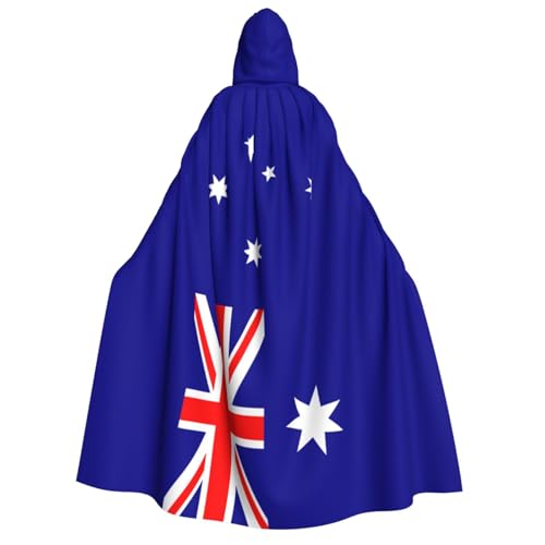 GUOLGP Umhang mit australischer Flagge, für Damen und Herren, mit Kapuze, für Halloween, Weihnachten, Karneval, Mottopartys von GUOLGP