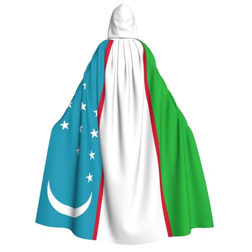 GUOLGP Umhang mit der Flagge der Republik Usbekistan, bedruckt für Damen und Herren, Erwachsene, Kapuzenumhang für Halloween, Weihnachten, Karneval, Mottopartys GUOLGP Umhang mit der Flagge der Republik Usbekistan, bedruckt für Damen und Herren, Erwachsene, Kapuzenumhang für Halloween, Weihnachten, Karneval, Mottopartys von GUOLGP