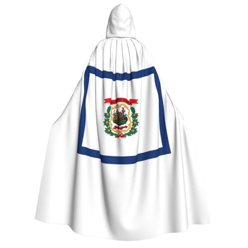 GUOLGP West-Virginia-Staatsflagge, Druck für Damen und Herren, Kapuzenumhang für Halloween, Weihnachten, Karneval, Themenpartys von GUOLGP