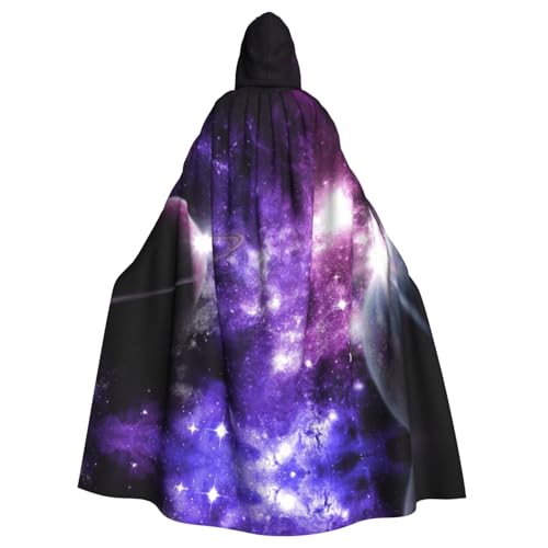 Galaxie-Himmel-Druck, Halloween-Kostüm mit Kapuze, für Erwachsene und Kinder, für Cosplay-Partys und Festivals Galaxie-Himmel-Druck, Halloween-Kostüm mit Kapuze, für Erwachsene und Kinder, für Cosplay-Partys und Festivals von GUOLGP