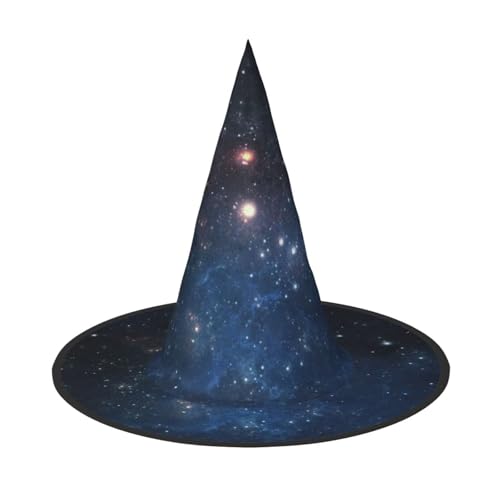 Galaxie Weltraum.Drucken Stilvolle Halloween Hexenhut für Partys Karneval und Cosplay Leicht Faltbar von GUOLGP