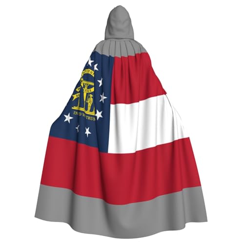 Halloween-Kapuzenumhang mit Georgia-Flagge, für Erwachsene, Kinder, für Cosplay-Partys und Festivals Halloween-Kapuzenumhang mit Georgia-Flagge, für Erwachsene, Kinder, für Cosplay-Partys und Festivals von GUOLGP
