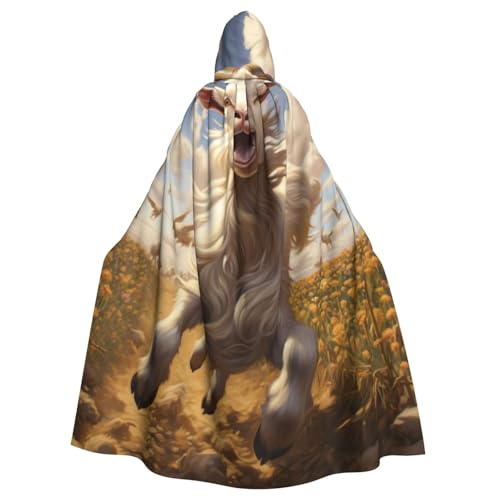 Halloween Kapuzenumhang mit Ziegenfroldruck, Kostüm für Erwachsene und Kinder, für Cosplay-Partys und Festivals Halloween Kapuzenumhang mit Ziegenfroldruck, Kostüm für Erwachsene und Kinder, für Cosplay-Partys und Festivals von GUOLGP