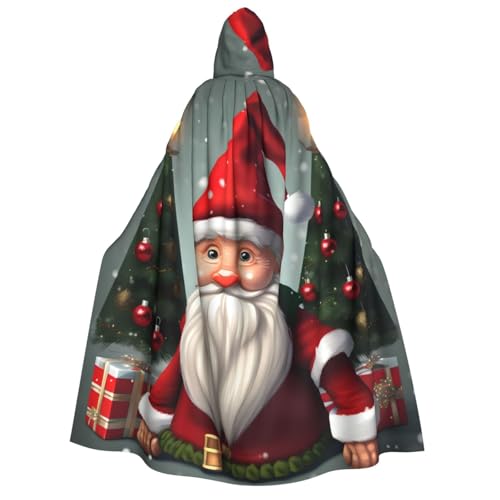 Traditioneller Weihnachts-Wichtel-Druck, für Damen und Herren, Erwachsenen-Umhang mit Kapuze für Halloween, Weihnachten, Karneval, Mottopartys Traditioneller Weihnachts-Wichtel-Druck, für Damen und Herren, Erwachsenen-Umhang mit Kapuze für Halloween, Weihnachten, Karneval, Mottopartys von GUOLGP