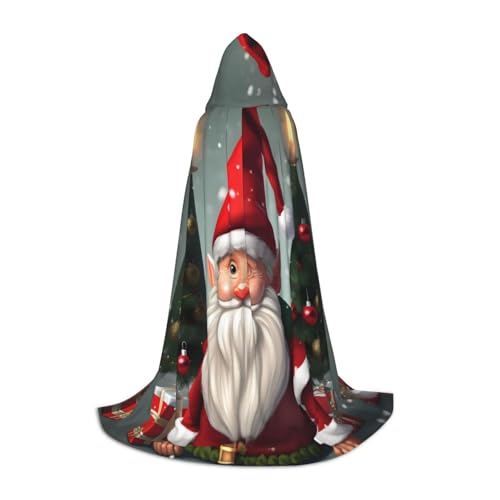 Traditioneller Weihnachtswichtel-Druck, Halloween, Kapuzenumhang, für Herren, Damen, Teenager, Zauberer, Robe für Weihnachten, Kostüm, Karneval Traditioneller Weihnachtswichtel-Druck, Halloween, Kapuzenumhang, für Herren, Damen, Teenager, Zauberer, Robe für Weihnachten, Kostüm, Karneval von GUOLGP