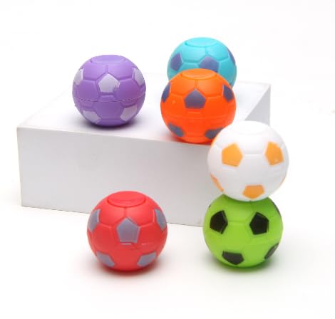 GUOYOU 14 Stück Fußball Fingerspitzen Spielzeug, Drehbare Stressbälle Spiel, 3,5cm Fußball Spinner Toys, Fidget Spinner Ball für Party Gefälligkeiten, Sensorisches Spinnendes Spielzeug GUOYOU 14 Stück Fußball Fingerspitzen Spielzeug, Drehbare Stressbälle Spiel, 3,5cm Fußball Spinner Toys, Fidget Spinner Ball für Party Gefälligkeiten, Sensorisches Spinnendes Spielzeug von GUOYOU