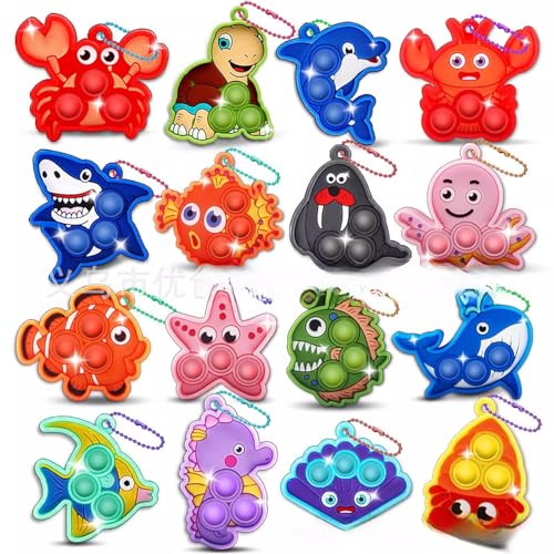 GUOYOU 16 Stück Mini Spielzeug Meerestiere Sensorik Spielzeug anti Stress Spielzeugs Stressabbau Schlüsselanhänger Squeeze Toy für Kinder/Erwachsene/ältere Menschen/Besondere Gruppen GUOYOU 16 Stück Mini Spielzeug Meerestiere Sensorik Spielzeug anti Stress Spielzeugs Stressabbau Schlüsselanhänger Squeeze Toy für Kinder/Erwachsene/ältere Menschen/Besondere Gruppen von GUOYOU