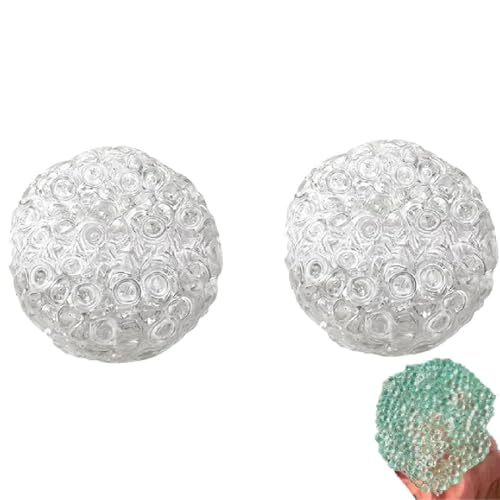 2 Stück Handmade Pressure Relief Balls,Stress Relief Balls for Hands,Trauben Stressabbauball,Tragbar und formbar Vakuum Trauben Stress Ball, Zappelspielzeug Quetschball für Erwachsene (Weiß) von GUSHE