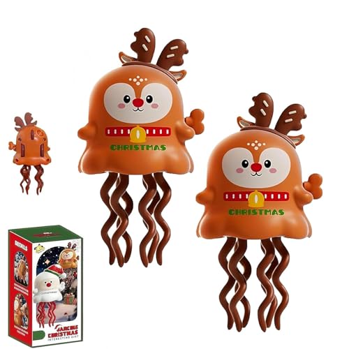 2 Stück Magical Mini Dancing Ghost for Christmas, Magischer Mini Tanzender Geist, Halloween Uhrwerk Tanzendes Geisterspielzeug, Magischer Mini-3D-Geist Geschenk für Halloween Weihnachten (Deer) von GUSHE