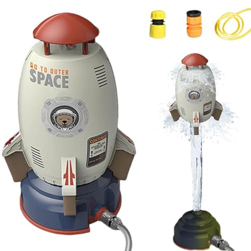 2025 Rocket Sprinkler – Ultimate Summer Water Toy for Kids, Rocket Wassersprinkler Kinder Outdoor, Water Rocket Sprinkler, Rotierend Wassersprinkler, Outdoor Wasserspielzeug Sprinkler für Kinder (A) von GUSHE