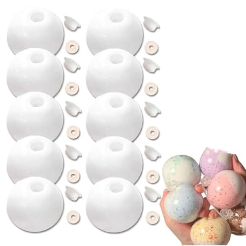 Blank Pressure Ball Skin DIY Kit, Rohling Druckball Skin DIY Kit, Dekompressionskugel-Kit, Anti Stress Bälle Weiche Quetschspielzeuge, Wiederverwendbar Vakuum-Stressball für Kinder (Weiß*20) von GUSHE