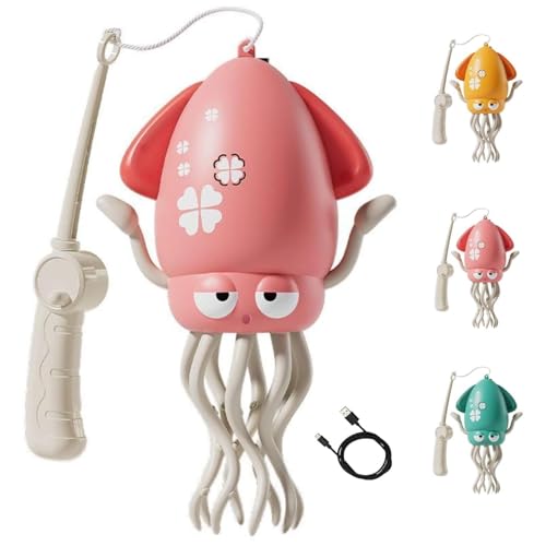 Electric Dancing Octopus Toy,Elektrisch tanzender Oktopus Spielzeug,tanzenden Oktopus Baby Spielzeug mit LED-Lichtern und Musik,Automatisch Hindernisvermeidung,Geschenk für Jungen Mädchen (Rosa) von GUSHE