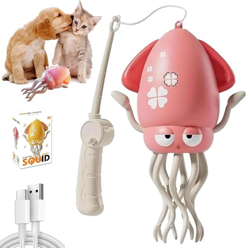 EngineKit Octopus - Electric Crawling Octopus Toy, Dancing Squid Toys - Smart Tentacle Explorer, Magische Tanzende Krake Spielzeug Mit Led & Musik, Elektrisches Tanzendes Oktopus-Spielzeug (Rosa) von GUSHE