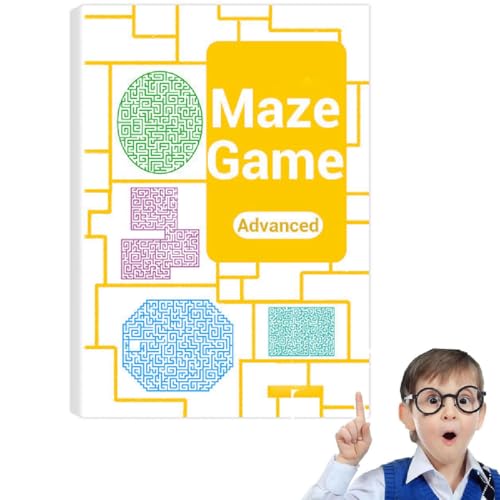 Four-Level Progressive Maze Book Set for Children,Vierstufiges progressives Labyrinth-Buchset für Kinder,Labyrinth-Aktivitätsbuch,Spaßige und herausfordernde Maze für Kinder 4-8 Jahren (C) von GUSHE