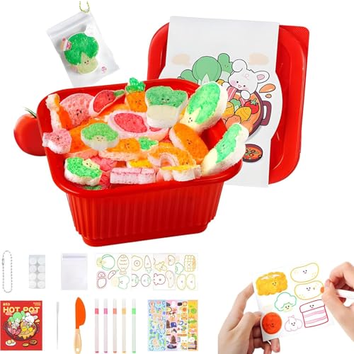 Fun Puffy Foam DIY Squishy Kit, Lustiger Puffy-Schaum DIY-Squishy-Bastelset, Magische Schaum Strukturmalerei Set, Magische 3D Effekt Textur Malerei Kit, Magic Puffy Paint für Kinder und Erwachsene von GUSHE