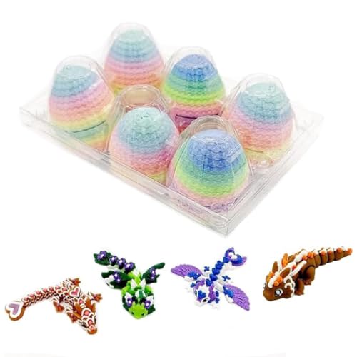GUSHE 6er-Pack Kleine Geheimnisvolle Dracheneier, 3D Gedrucktes Drachenei, Geheimnisvolle Drachen Spielzeug, Realistische Beweglicher Drachen Figuren, Easter Dracheneier Wohnkultur Bürogeschenk GUSHE 6er-Pack Kleine Geheimnisvolle Dracheneier, 3D Gedrucktes Drachenei, Geheimnisvolle Drachen Spielzeug, Realistische Beweglicher Drachen Figuren, Easter Dracheneier Wohnkultur Bürogeschenk von GUSHE