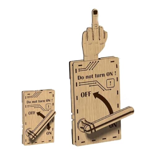 GUSHE Funny Middle Finger Switch Toy, Lustiges Mittelfinger-Schalter-Spielzeug, Handmade Flippbarer Mittelfingerschalter aus Holz, Mittelfinger Prank Geschenk, Witzige Gag Geschenk für Erwachsene GUSHE Funny Middle Finger Switch Toy, Lustiges Mittelfinger-Schalter-Spielzeug, Handmade Flippbarer Mittelfingerschalter aus Holz, Mittelfinger Prank Geschenk, Witzige Gag Geschenk für Erwachsene von GUSHE