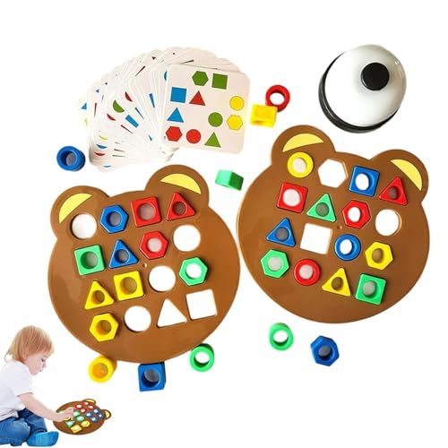 GUSHE Hailoyearn Shape Matching Game,Spielzeuge für Kinder zum Formenlernen,Geometrische Matching Game Puzzle Spiele mit Glocke,Farben und Formen Match Spiel,Montessori Spielzeug für 3 4 5 6 Jahre GUSHE Hailoyearn Shape Matching Game,Spielzeuge für Kinder zum Formenlernen,Geometrische Matching Game Puzzle Spiele mit Glocke,Farben und Formen Match Spiel,Montessori Spielzeug für 3 4 5 6 Jahre von GUSHE