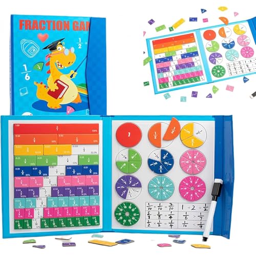 GUSHE Magnetic Fraction Demonstration Book, Magnetische Bruchscheibe, Magnet Mathe Spiel Brüche, Rechenmeister Magnet Mathe Spiel, Bruchrechnen Lernhilfe für 3+ Kinder, Mathe Grundschule Material GUSHE Magnetic Fraction Demonstration Book, Magnetische Bruchscheibe, Magnet Mathe Spiel Brüche, Rechenmeister Magnet Mathe Spiel, Bruchrechnen Lernhilfe für 3+ Kinder, Mathe Grundschule Material von GUSHE