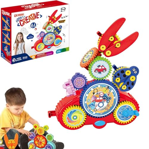 GUSHE Serifik Creative Learning Building Blocks, Kreative Gears-Bausteine für das Lernen, Elektrisches und manuelles Gears-Spielzeug, STEM Baukasten Spielzeug für Jungen und Mädchen ab 3 Jahren (Car) GUSHE Serifik Creative Learning Building Blocks, Kreative Gears-Bausteine für das Lernen, Elektrisches und manuelles Gears-Spielzeug, STEM Baukasten Spielzeug für Jungen und Mädchen ab 3 Jahren (Car) von GUSHE
