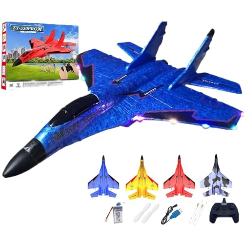 GUSHE ZY 530 Pro Rc Plane, ZY 530 RC Flugzeug, 2.4 Ghz Ferngesteuertes Flugzeug, Flugzeuge Modell Spielzeug mit Farbigen Lichtern, Schaumstoff RC Flugzeuge für Anfänger, Kinder und Erwachsene (Blau) GUSHE ZY 530 Pro Rc Plane, ZY 530 RC Flugzeug, 2.4 Ghz Ferngesteuertes Flugzeug, Flugzeuge Modell Spielzeug mit Farbigen Lichtern, Schaumstoff RC Flugzeuge für Anfänger, Kinder und Erwachsene (Blau) von GUSHE