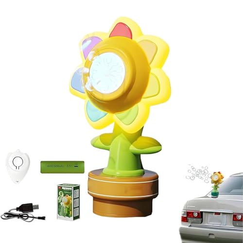 Honk Activated Bubble Machine, Sonnenblumen Seifenblasenmaschine für Auto, Wiederaufladbare tanzende Sonnenblumen-Seifenblasenmaschine, Automatischer Seifenblasen Maschine mit Fernbedienung Honk Activated Bubble Machine, Sonnenblumen Seifenblasenmaschine für Auto, Wiederaufladbare tanzende Sonnenblumen-Seifenblasenmaschine, Automatischer Seifenblasen Maschine mit Fernbedienung von GUSHE