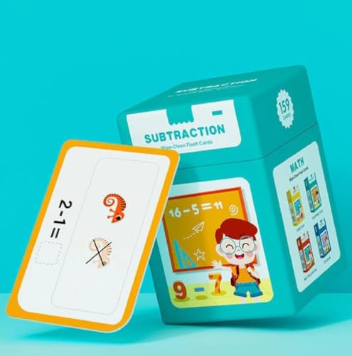 Mathematical Training Oral Arithmetic Cards,177 Mathematik Lernkarten,Multiplikation/Divisio/Addition/Subtraktion Flash Cards,Tragbare Mathe Denkspiele Geschenk Für Kinder ab 5 Jahren (Subtraction, 1) Mathematical Training Oral Arithmetic Cards,177 Mathematik Lernkarten,Multiplikation/Divisio/Addition/Subtraktion Flash Cards,Tragbare Mathe Denkspiele Geschenk Für Kinder ab 5 Jahren (Subtraction, 1) von GUSHE